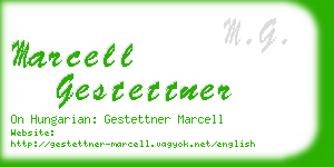 marcell gestettner business card
